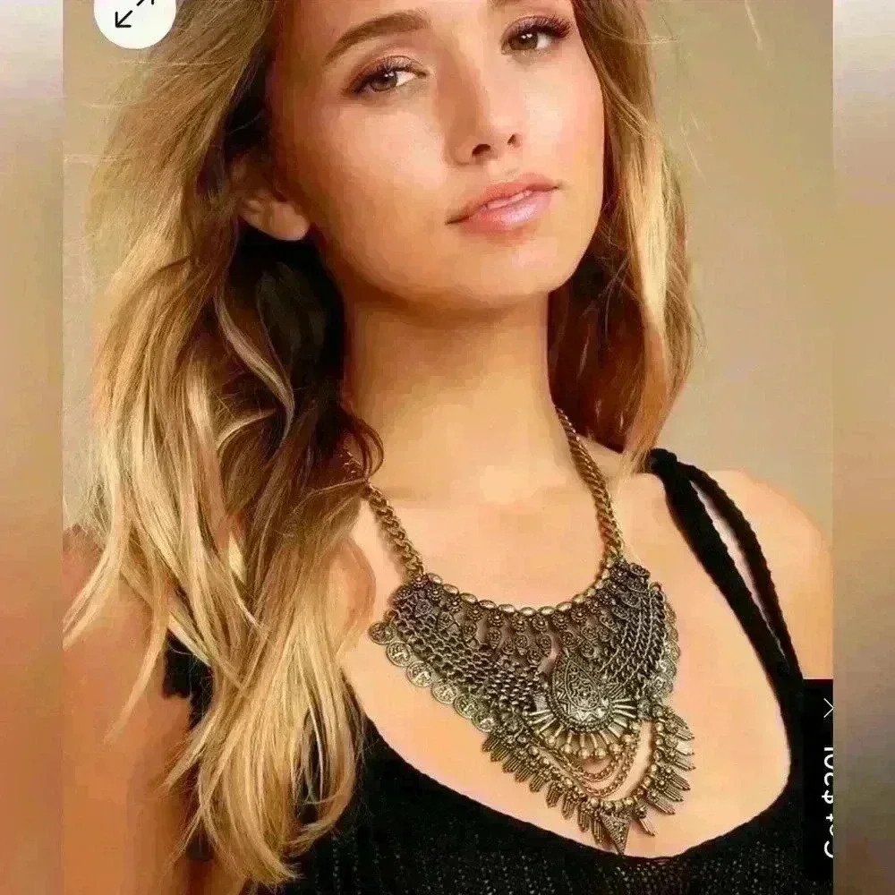 Statement metal necklace